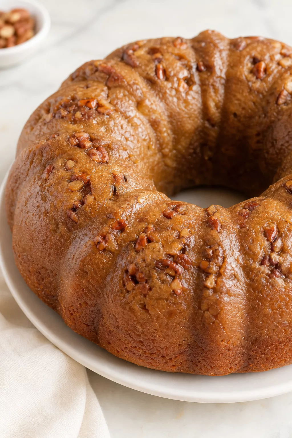 Bacardi Rum Cake – A Retro Classic served in a cozy home kitchen
