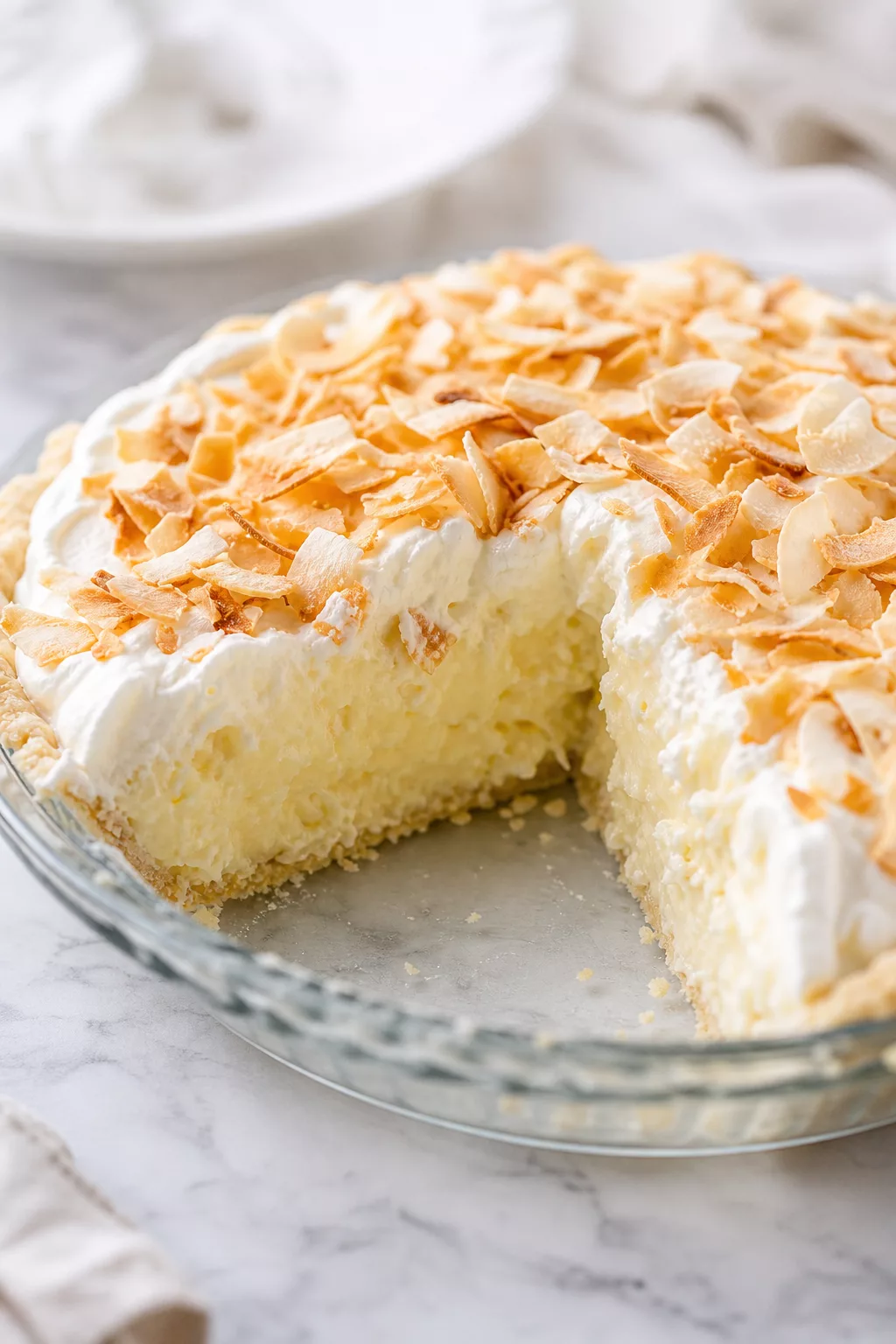 Coconut Cream Pie – A Classic Favorite served in a cozy home kitchen