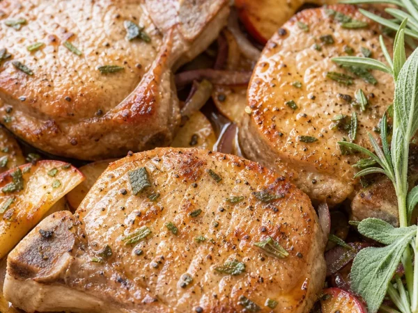 Skillet Pork Chops with Apples