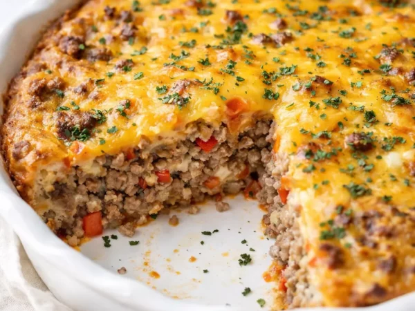 Cheesy Cheeseburger Pie Dinner