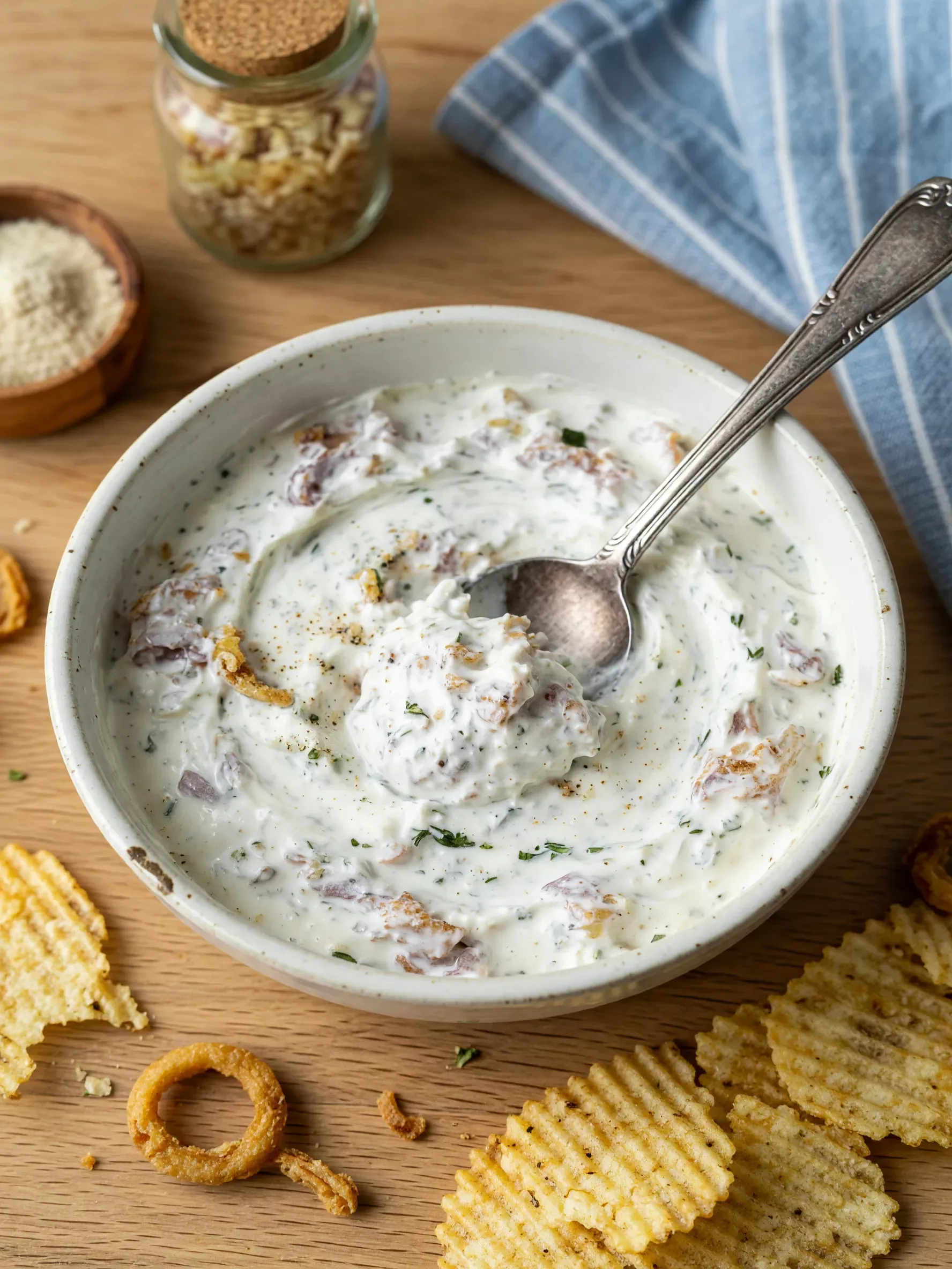 Creamy Beach Dip close-up serving shot