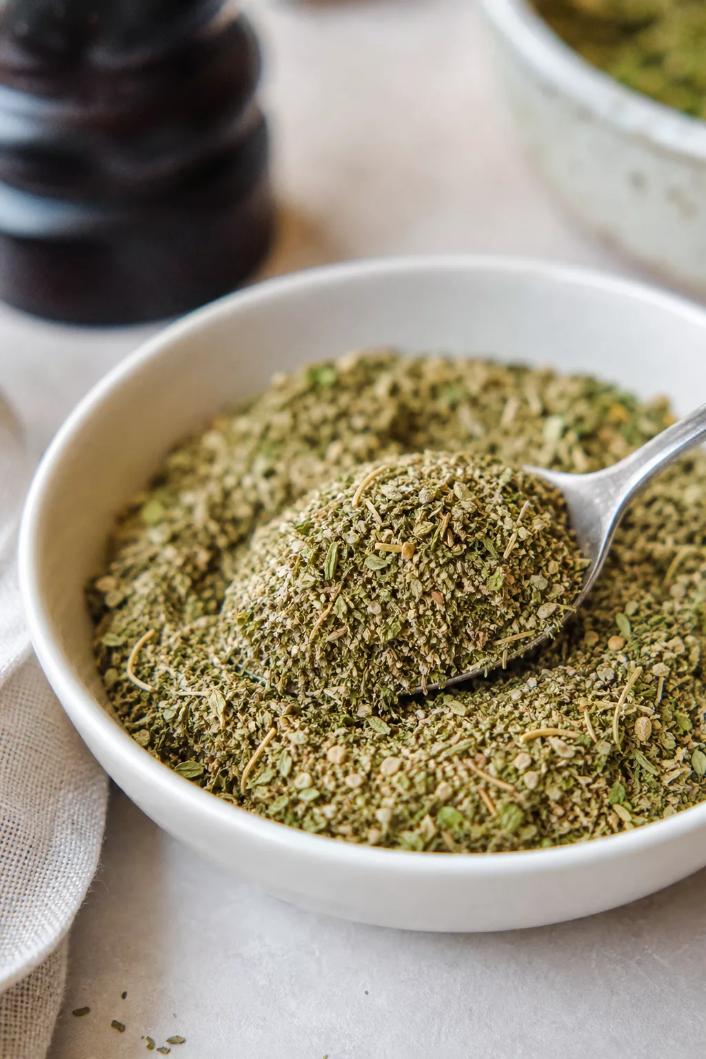 DIY Greek Seasoning Blend close-up serving shot